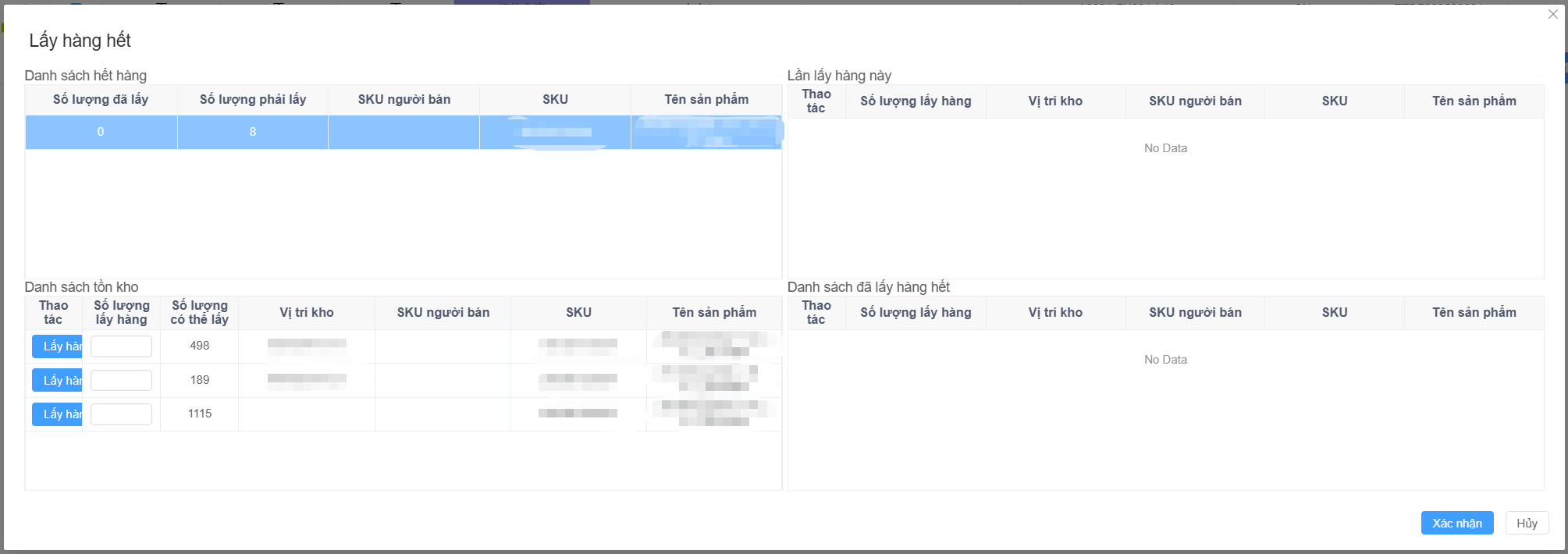 Lệnh xuất kho được xem xét