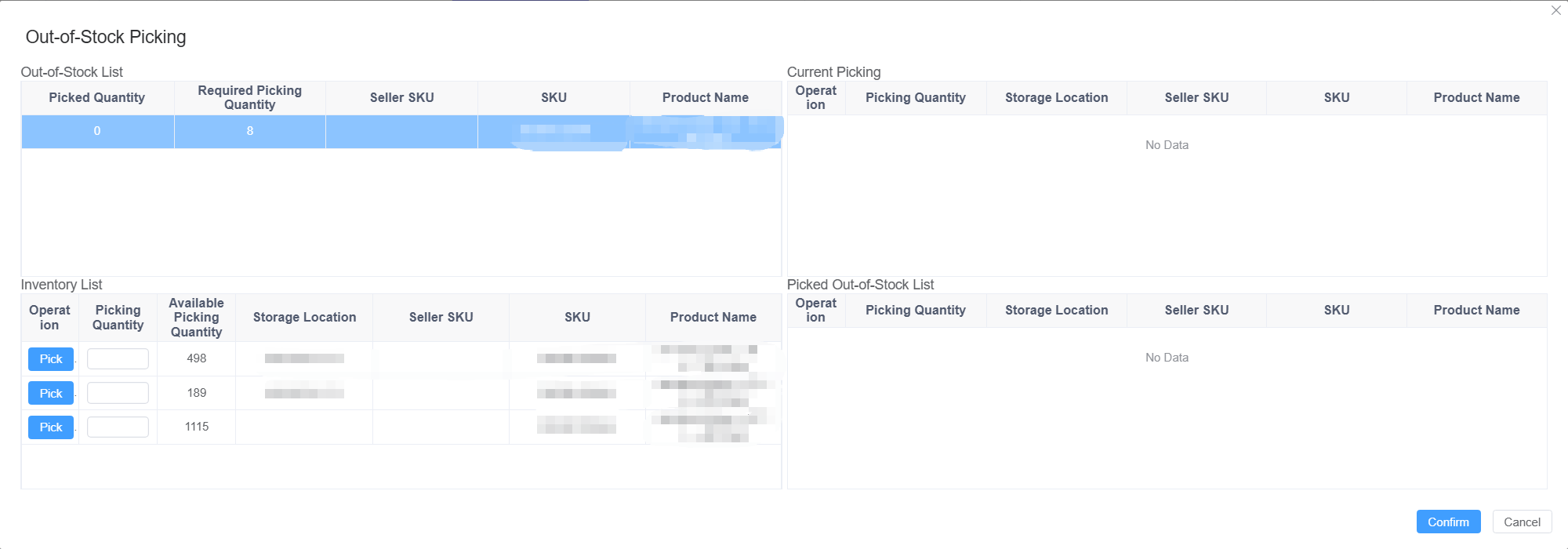 Pending Outbound Order