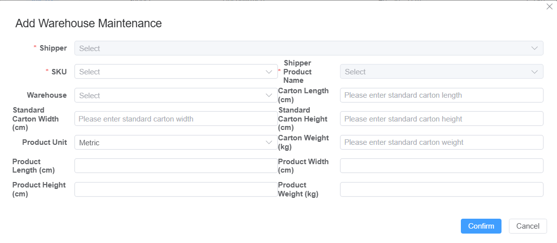 New Product Maintenance