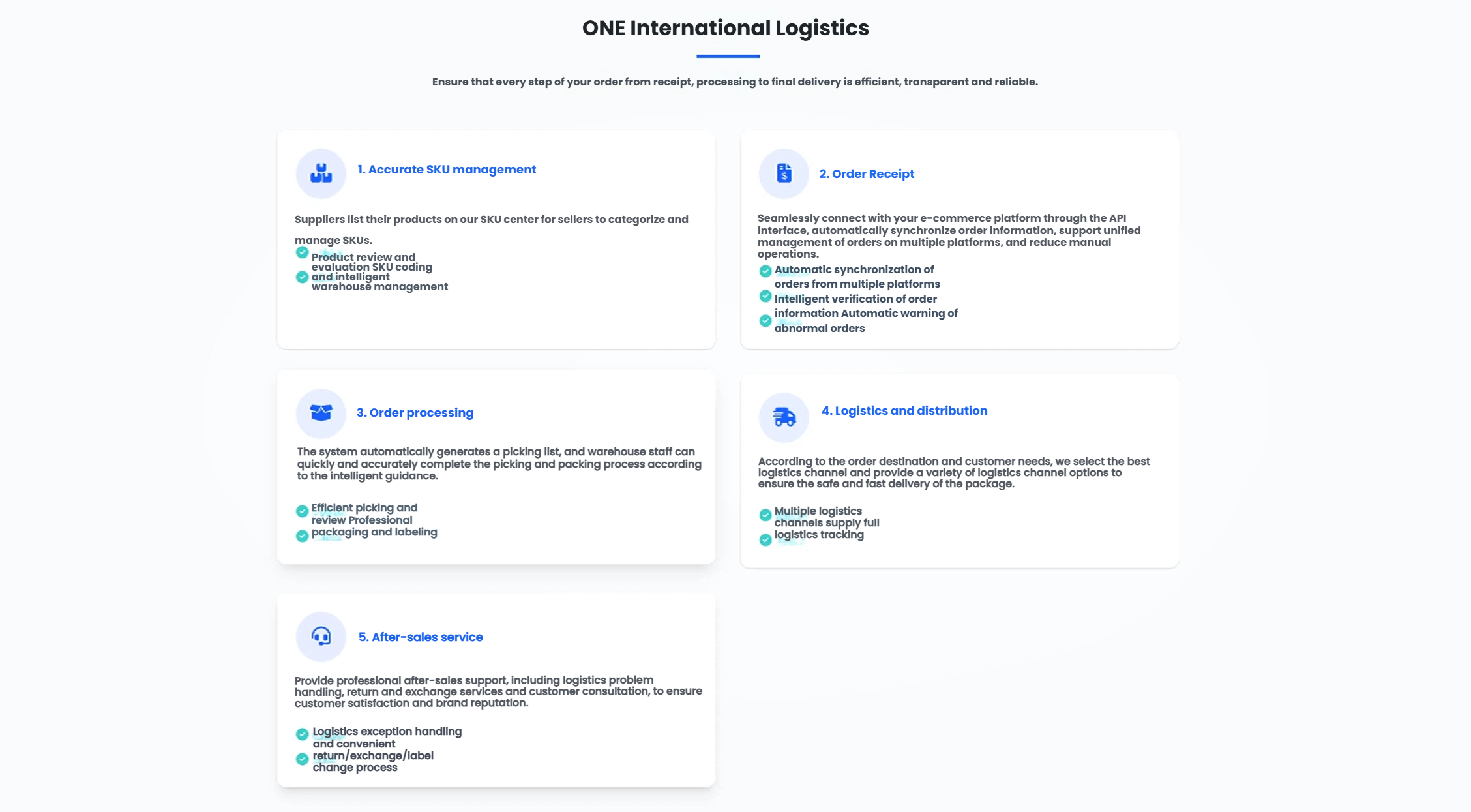 ONE International Logistics